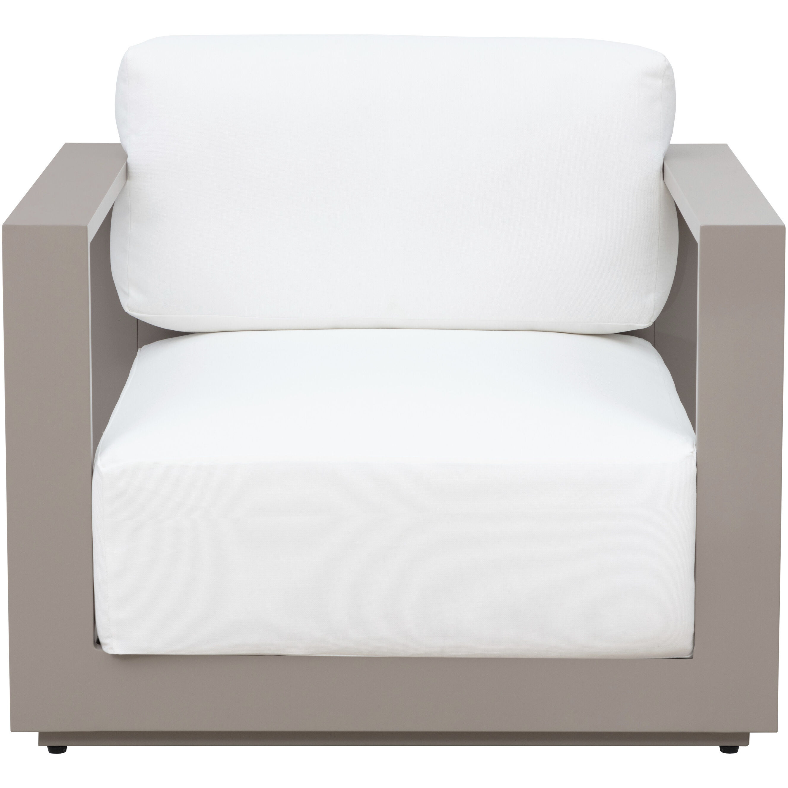 Tavira Greige / Stinson White Outdoor Armchair